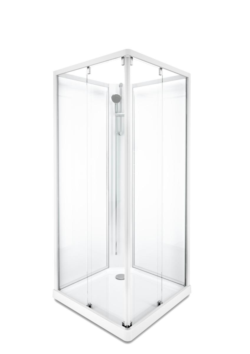 Suihkukaappi Contura Shower Classic 4-K 90x90cm - SUIHKUKAAPPI CLASSIC 90X90CM NELIÖ VALK/KIR