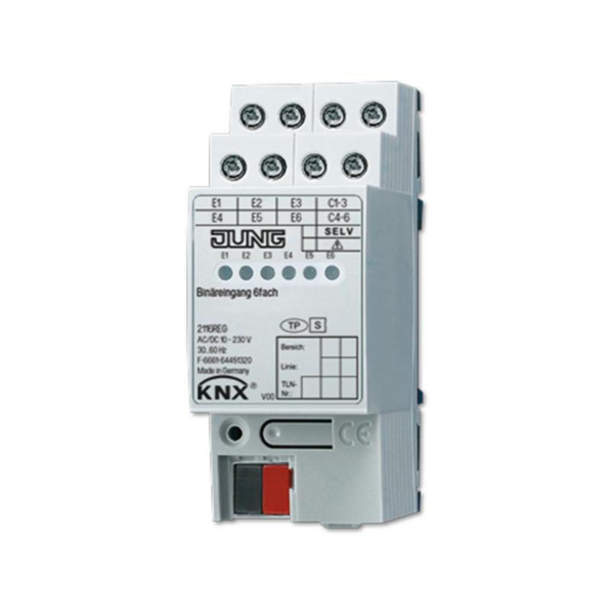 Tuloyksikkö KNX Ensto Jung - TULOYKSIKKÖ KNX JUNG KNX BINÄÄRIVASTAANOTIN 6X230V