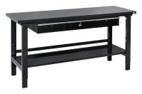 Työpöytä PELA laatikoilla ja hyllyllä