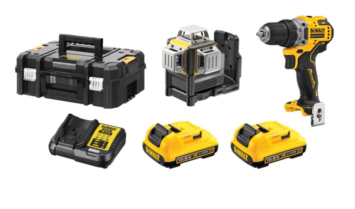 Akkukonesarja Dewalt DCK212D2T-QW - AKKUTYÖKALUSARJA DEWALT 12V TWIN KIT