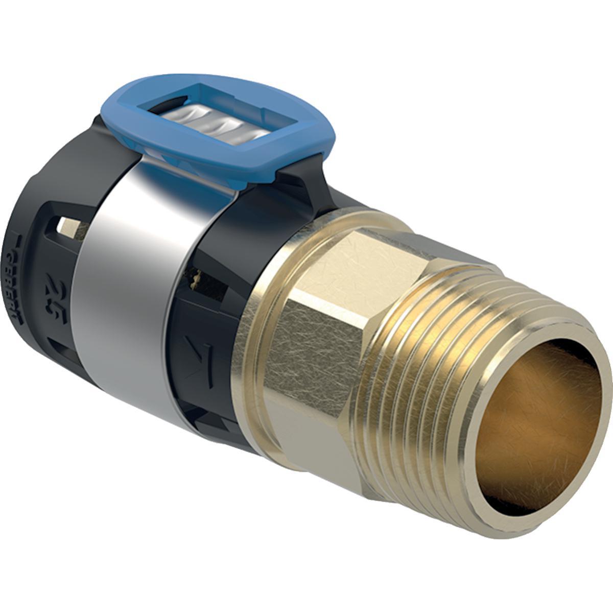 Liitinmuhvi Geberit FlowFit uk - PURISTUS-/KIERRELIITIN SUORA ULKOKIERTEELLÄ D40-R1 1/4