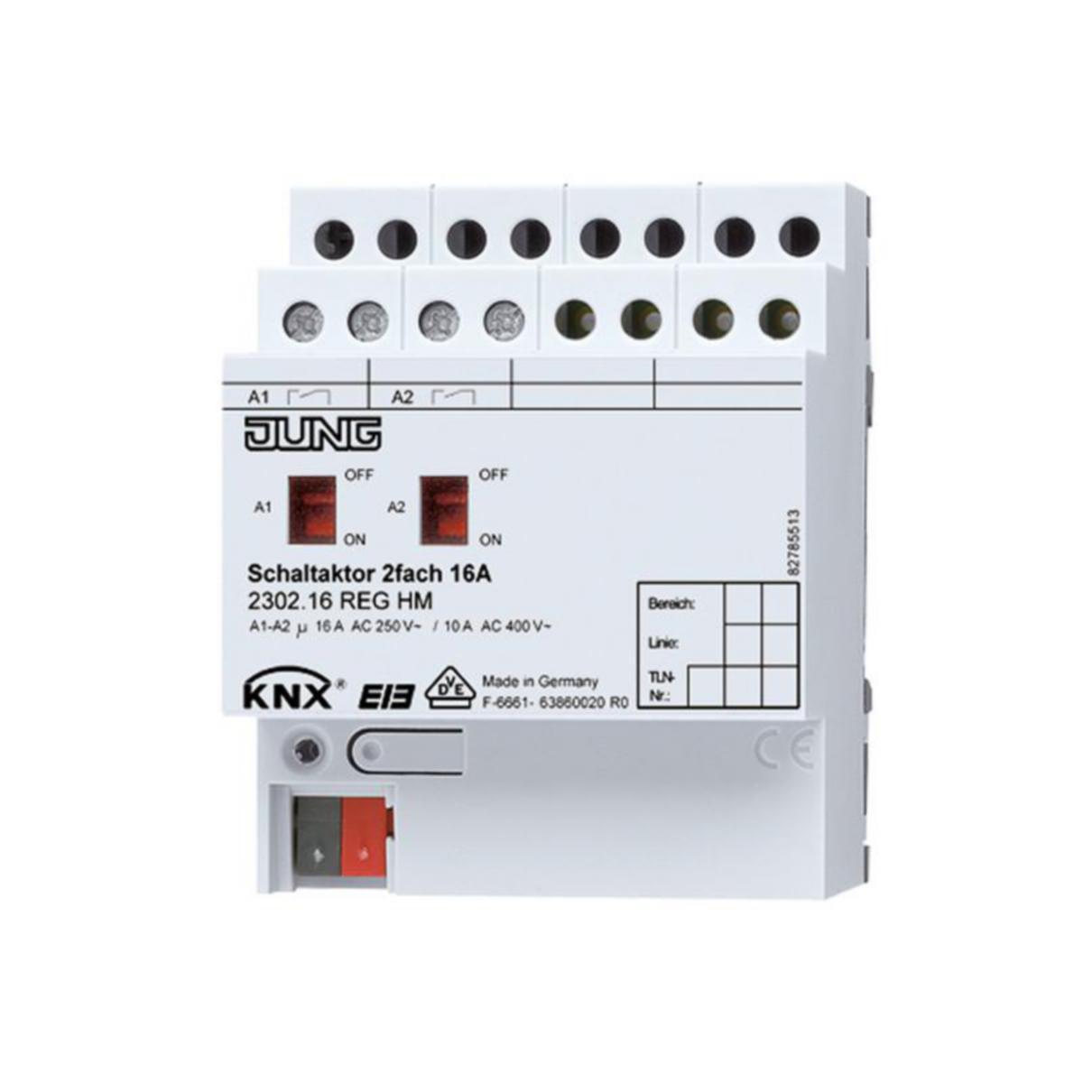 Lähtöyksikkö KNX Ensto Jung - LÄHTÖYKSIKKÖ KNX JUNG KNX KYTKINYKSIKKÖ 2X16A