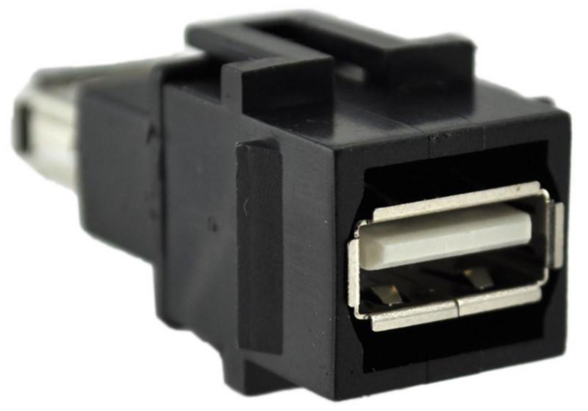 Liitinlevy FSR Smart-Way - LIITINLEVY SMART-WAY USB-A N/N LIITIN, MUSTA