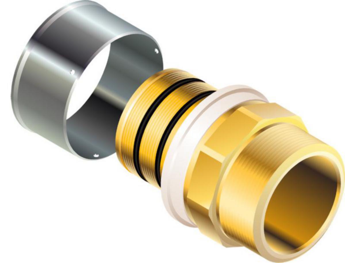 Puristusliitin Wehopress suora uk - PURISTUSLIITIN SUORA EM WEHOPRESS 40 X 1 1/4" UK