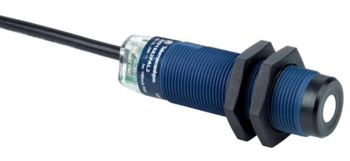 Ultraäänitunnistin Telemecanique OsiSense XX518A3-sarja M18 - ULTRAÄÄNITUNNISTIN M18 XX518A3PAL2 PNP NO SN=0.5M 2M