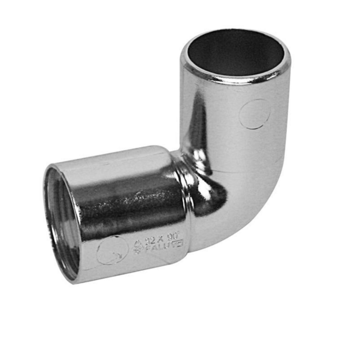 Kulmayhde Faluplast kromattu - KULMAYHDE 90° 32 X 1 MUHV. KROM FALU-VULK