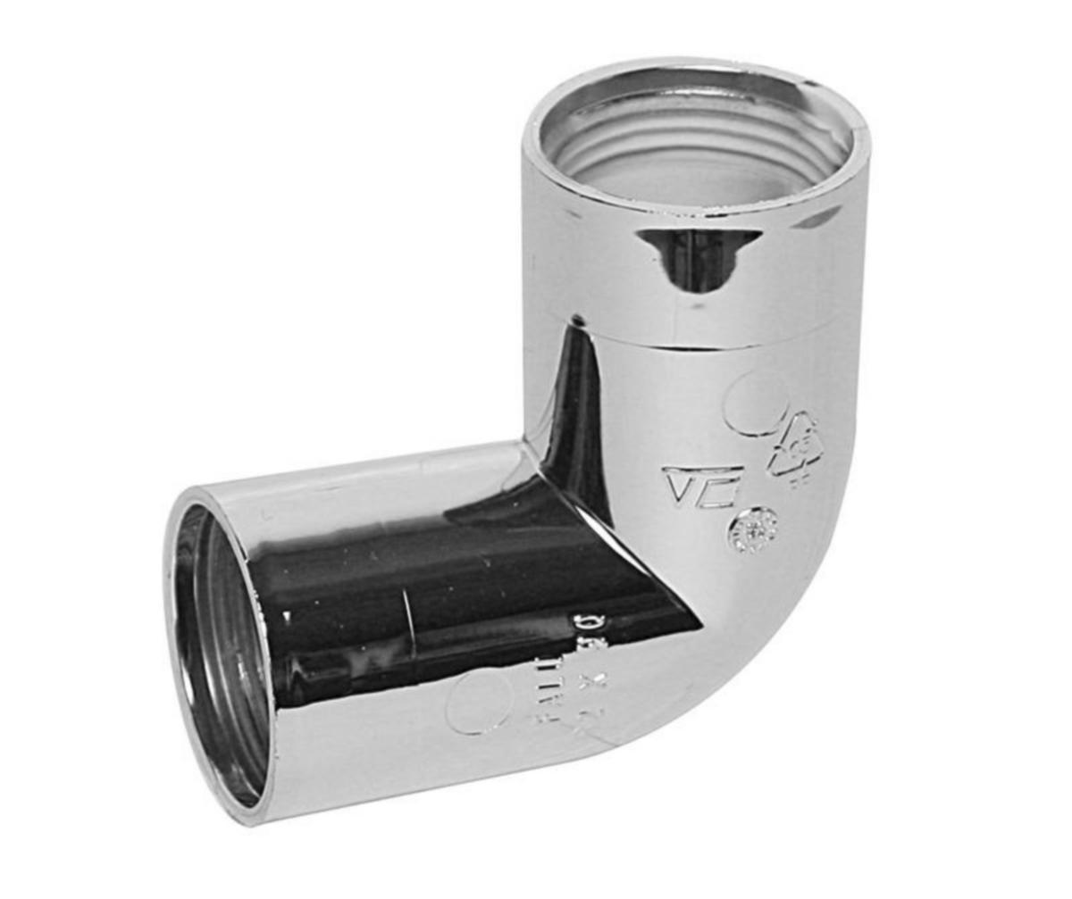 Muhvikulma Faluplast kromattu - MUHVIKULMA 90° 32 X 2 MUHV. KROM FALU-VULK