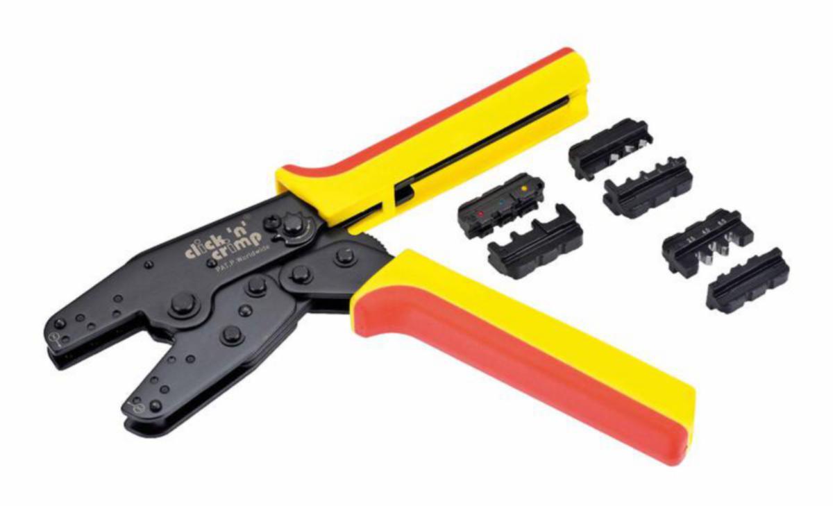 Puristuspihdit Cimco Click'n'Crimp Solar + 3 pakkaa - PURISTUSPIHDIT SIS. 3 PAKKAA CIMCO CLICK'N'CRIMP S