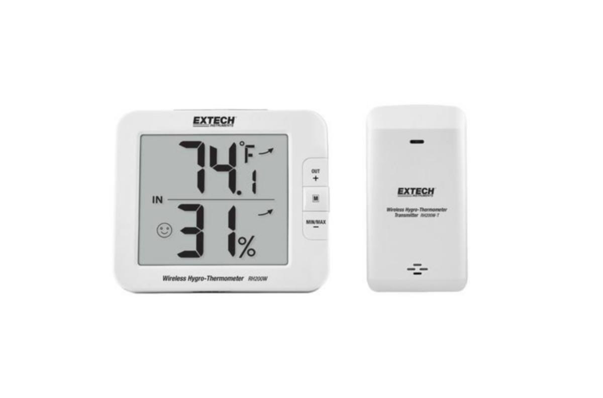 Kosteus/lämpömittari RH200W Extech - KOSTEUS/LÄMPÖMITTARI EXTECH LANGATON 8-KANAVAA LCD