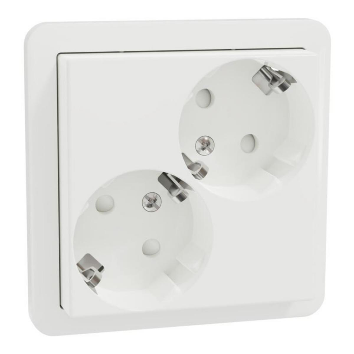 Upotettava pistorasia Schneider Electric Exxact – Kuluttajapakkaus (DIY) - PISTORASIA EXXACT 2-OS KESK MAAD VINO VALK 1 KPL