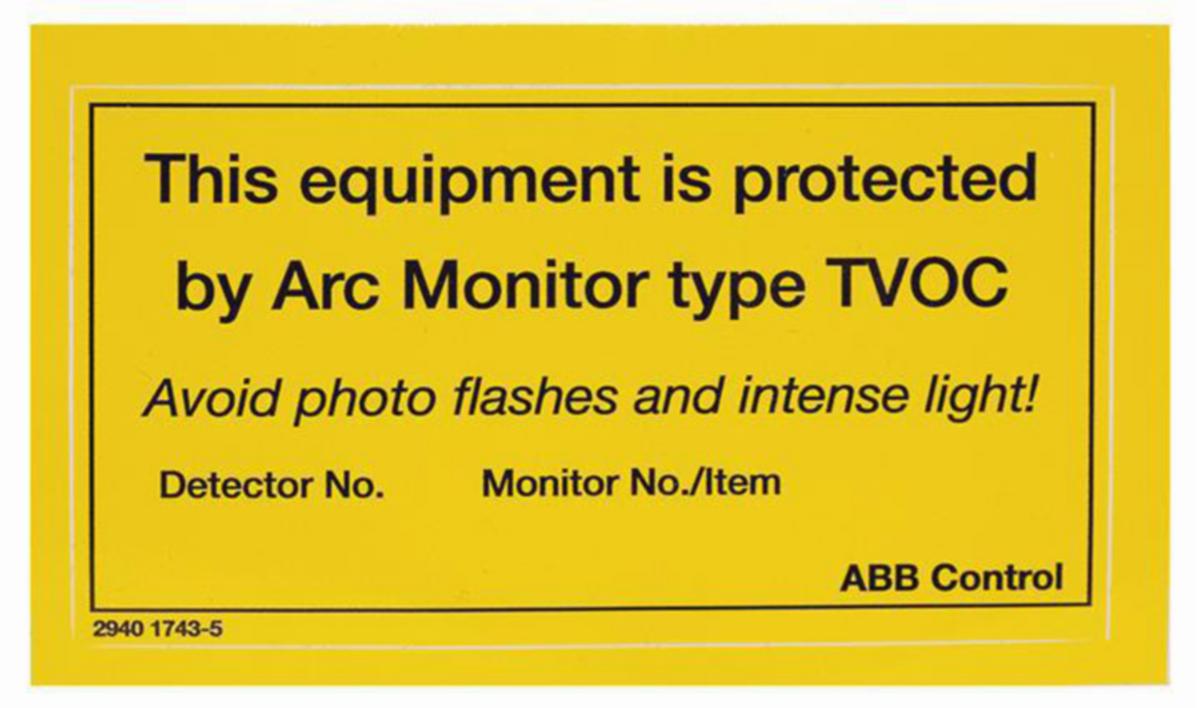 Lisäkilpi ABB TVOC-info - LISÄKILPI ABB TVOC-INFO, 10KPL