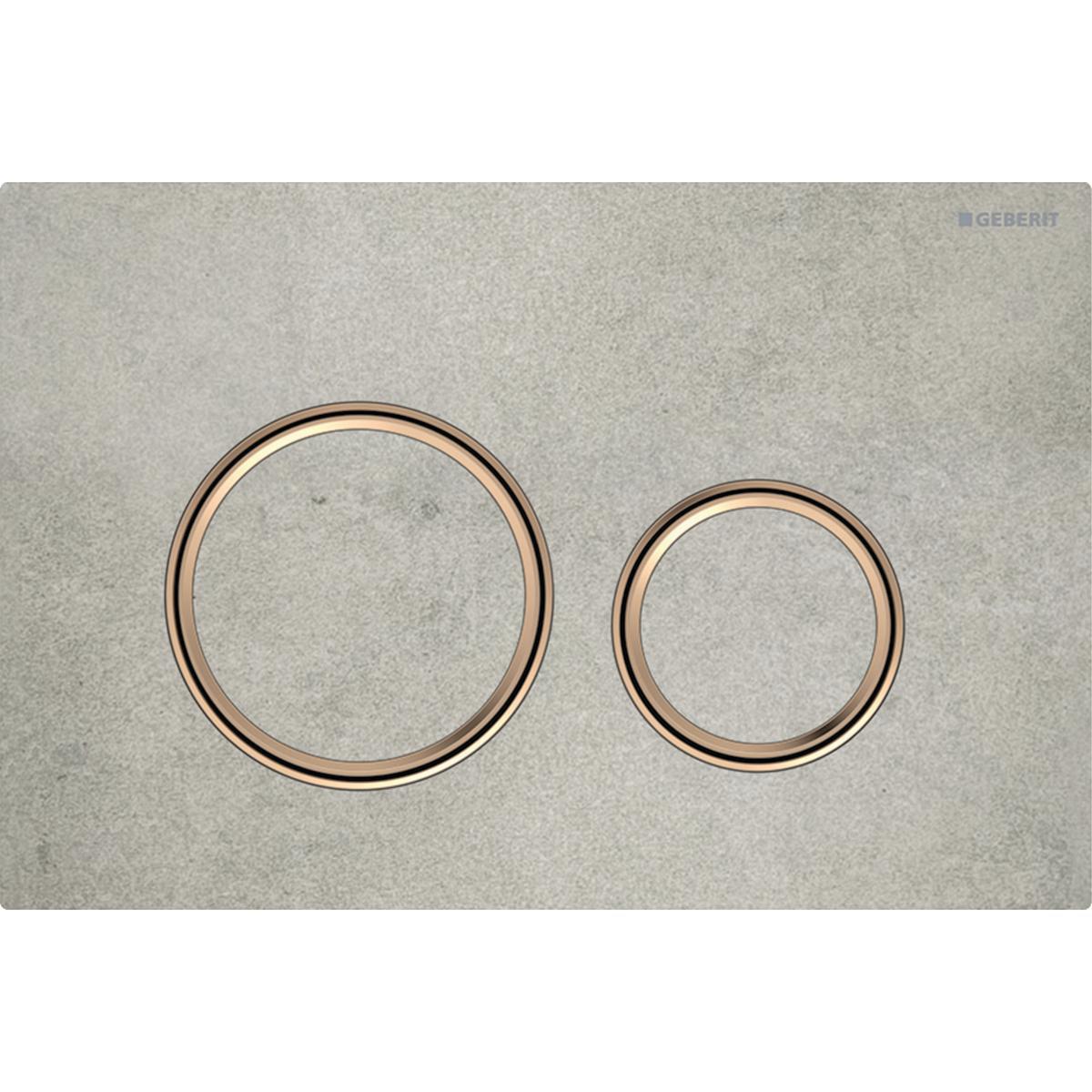 Huuhtelupainike Geberit Sigma 50 Round - HUUHTELUPAINIKE SIGMA50 2-H ROUND PUNAKULTA/BETONIOPT.