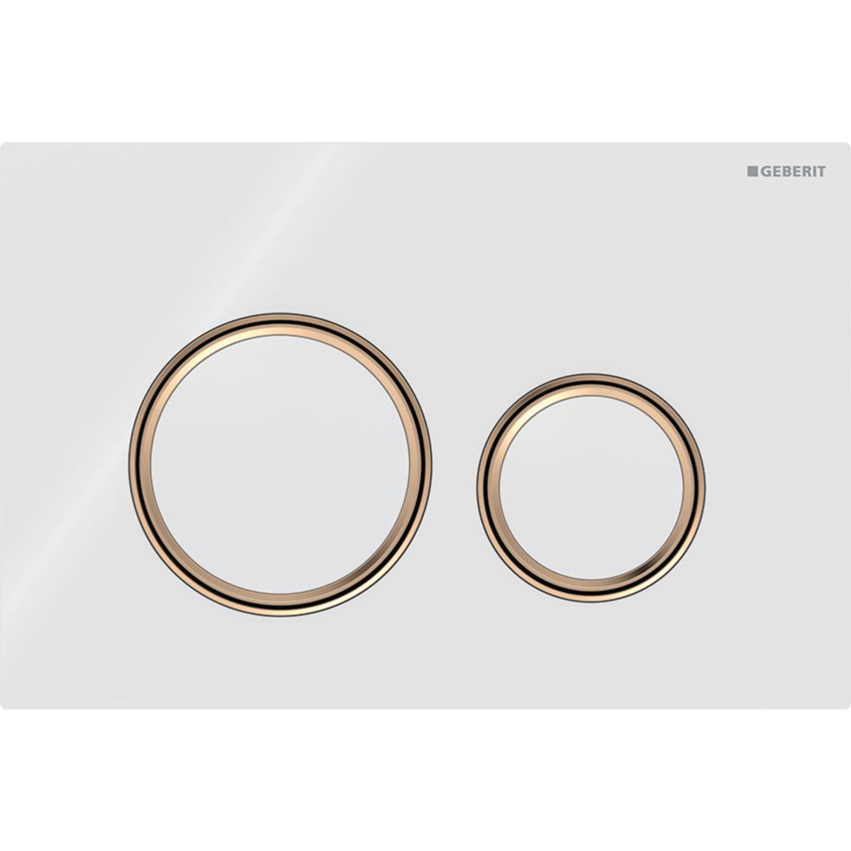 Huuhtelupainike Geberit Sigma 50 Round - HUUHTELUPAINIKE SIGMA50 2-H ROUND PUNAKULTA/VALKOINEN
