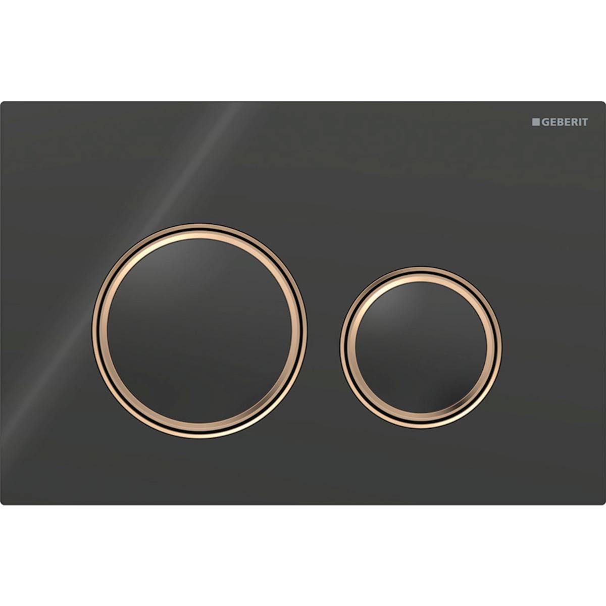 Huuhtelupainike Geberit Sigma 50 Round - HUUHTELUPAINIKE SIGMA50 2-H ROUND PUNAKULTA/MUSTA