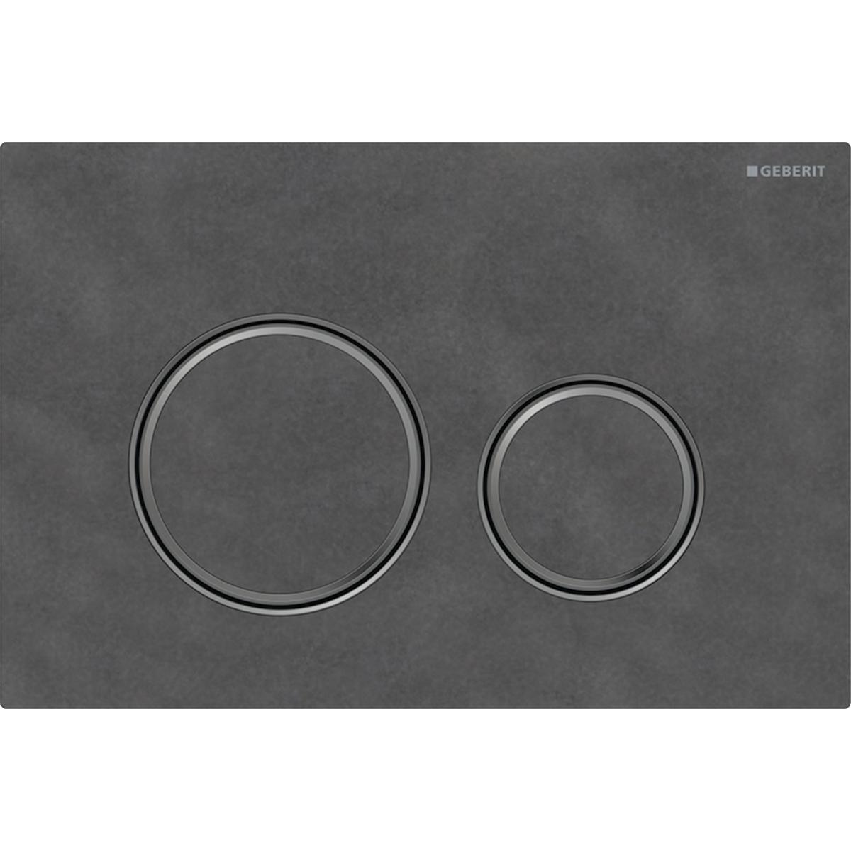 Huuhtelupainike Geberit Sigma 50 Round - HUUHTELUPAINIKE SIGMA50 2-H ROUND MUSTAKROM/LIUSKEKIVI
