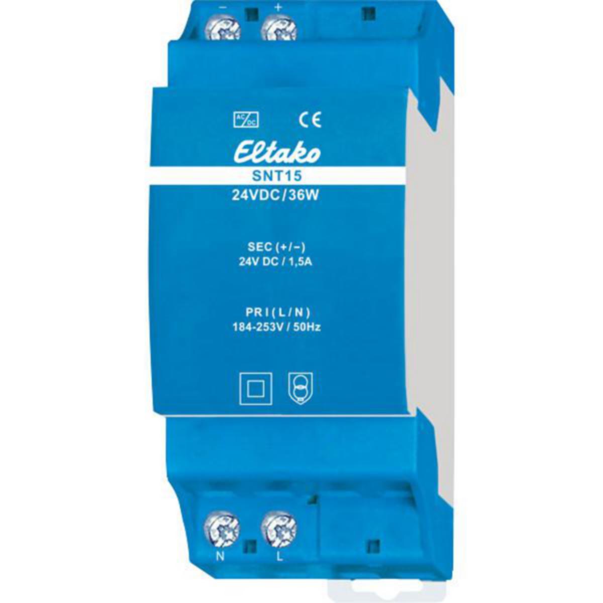 Teholähde Eltako Sarja 15 - TEHOLÄHDE SARJA 15 24V DC/36W, DIN-KISKOON