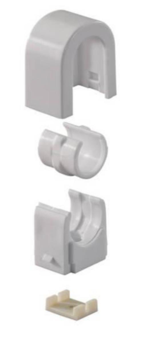 Putkikannake Uponor yhdelle putkelle MLC - PUTKIKANNAKE MLC VALKOINEN UPONOR 16-20 MM, 1-PUTKELLE