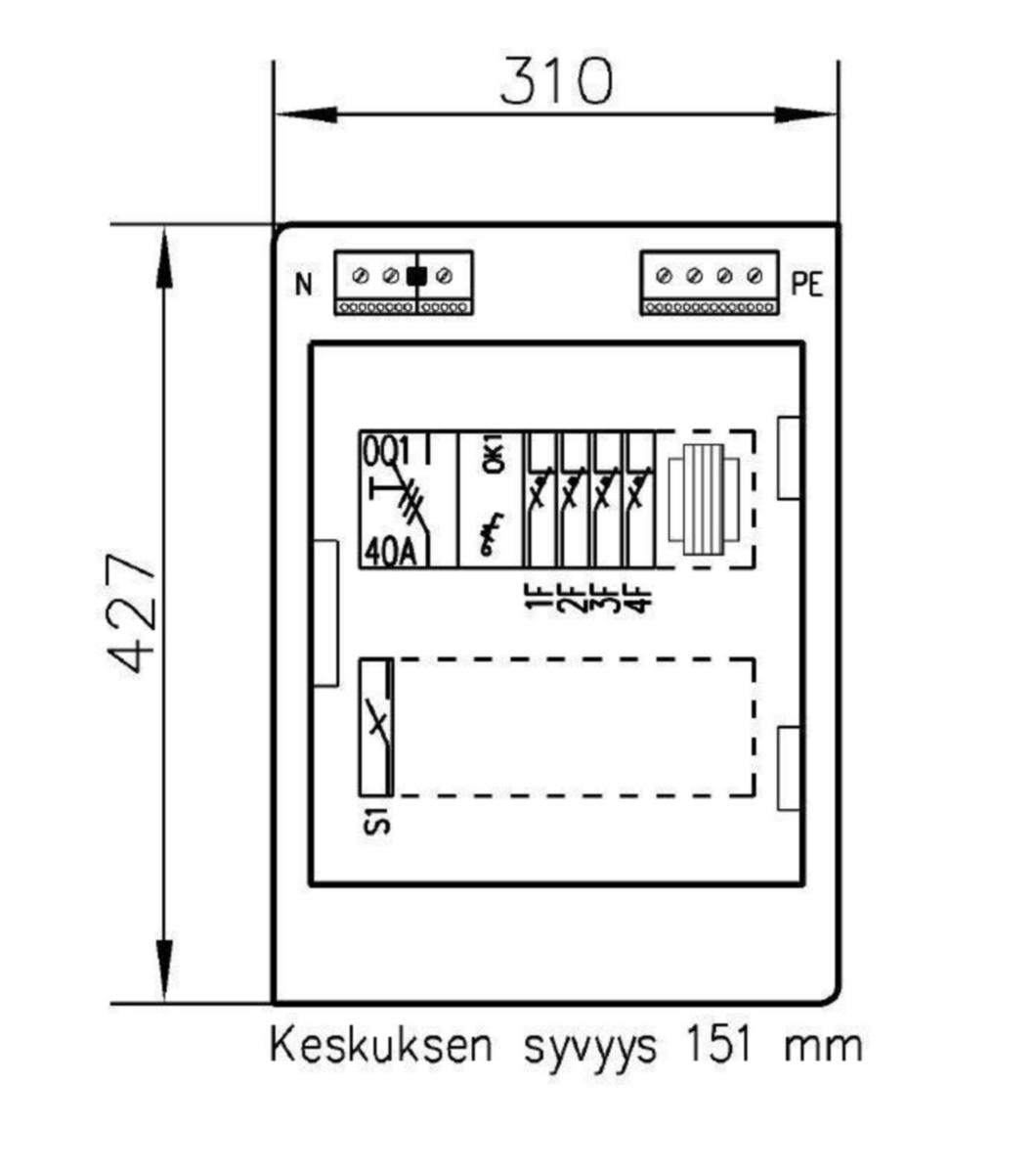 Huolto-/ohituskytkin UTU ITYS BASSET - HUOLTO/OHITUSKYTKI ITYS BASSET UPS-OHITUSKESKUS 230VAC 10KVA