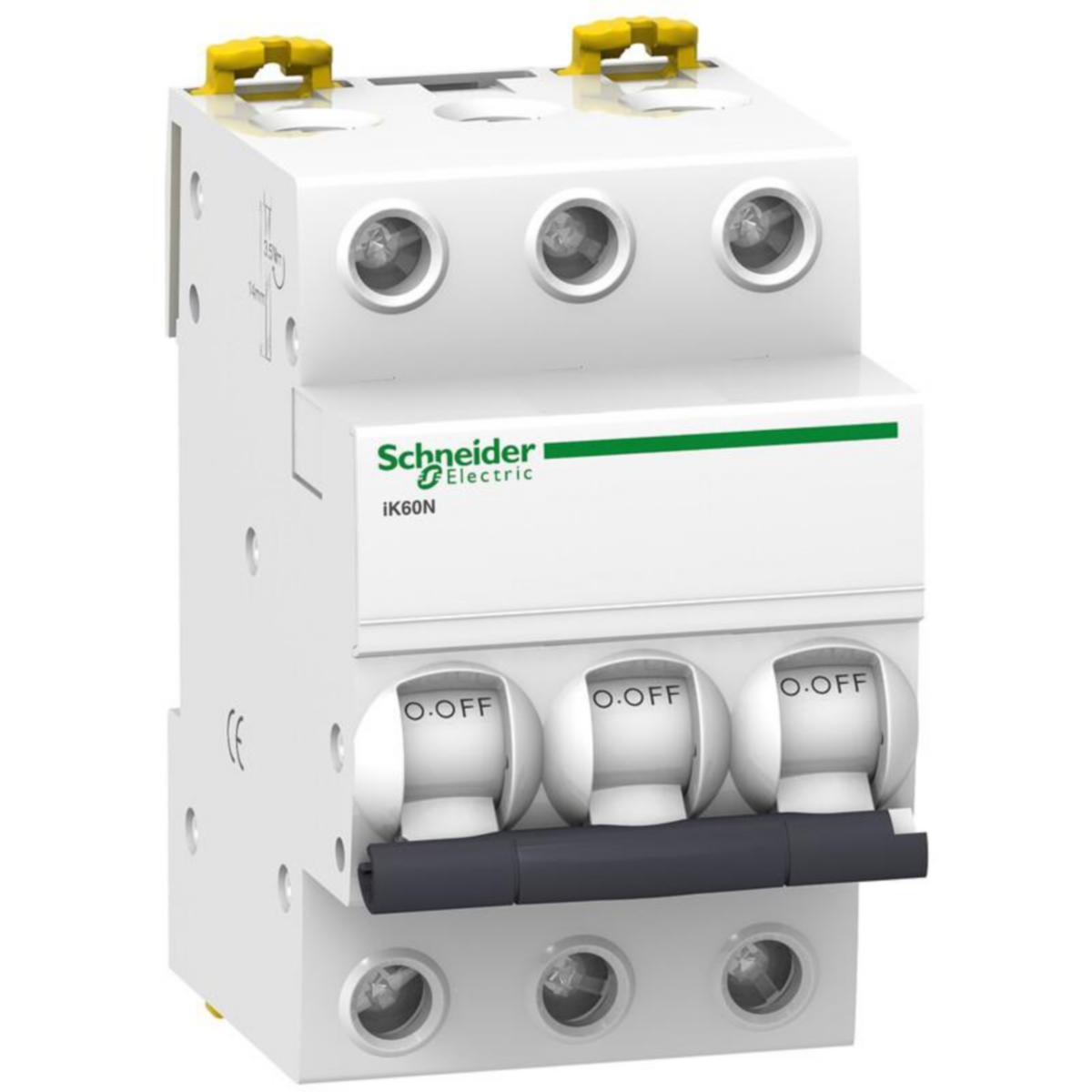 Johdonsuojakatkaisija Schneider Electric Acti 9 C-käyrä 3-nap 6kA - JOHDONSUOJAKATKAISIJA ACTI9 IK60N 3x10A/C/6kA