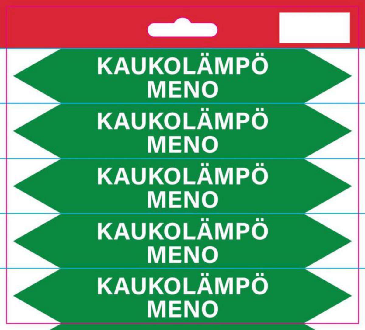 Merkintätarra Malkit Putkisto - MERKINTÄTARRA MALKIT PUTKISTOTARRA KAUKOLÄMPÖ MENO