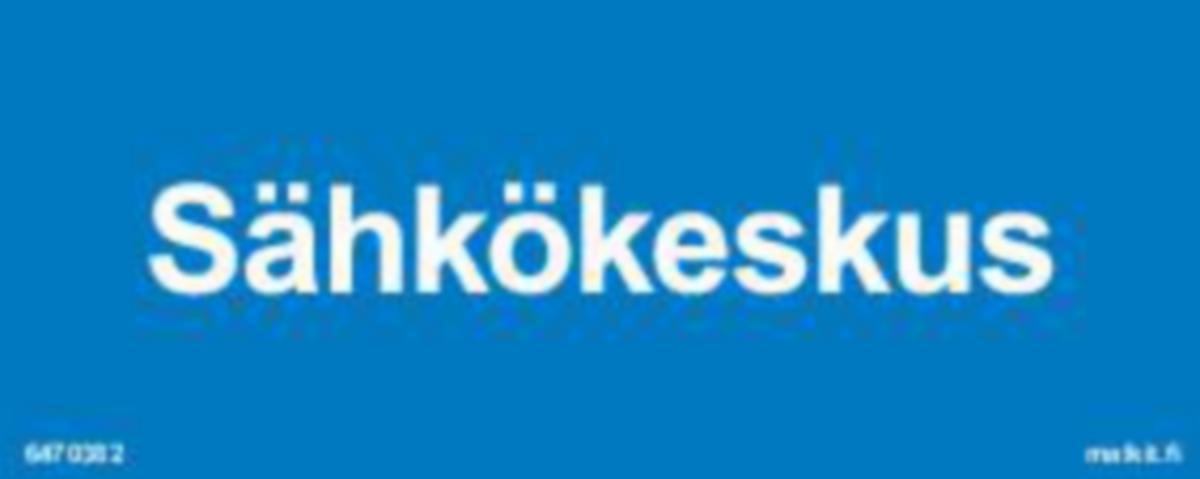 Merkintätarra Malkit Sähköala - MERKINTÄTARRA MALKIT SÄHKÖKESKUS 100X40