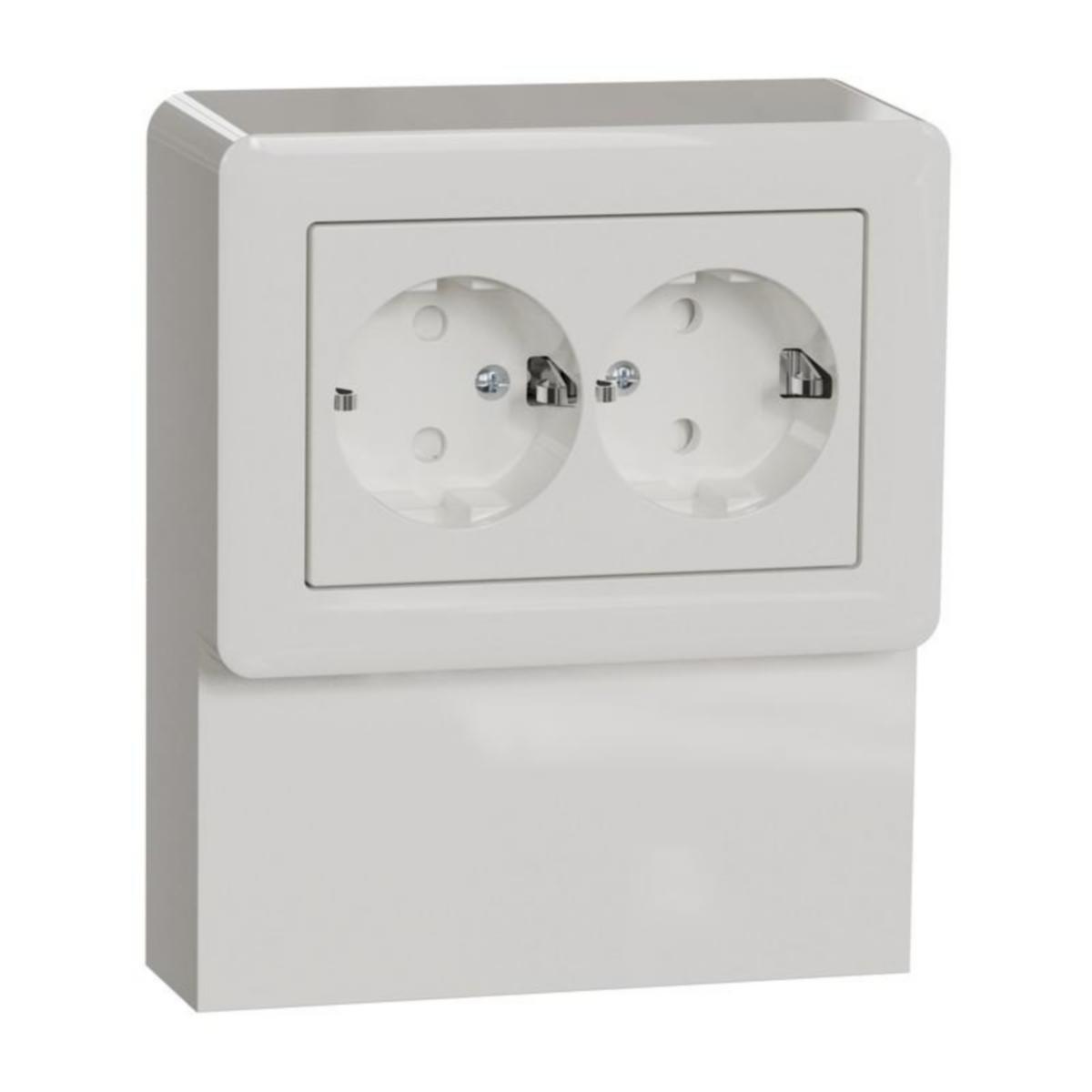 Pistorasia Schneider Electric Exxact lista-asennus 2-osainen - PISTORASIA EXXACT 2S/16A/IP21  PPJ LISTA VAL