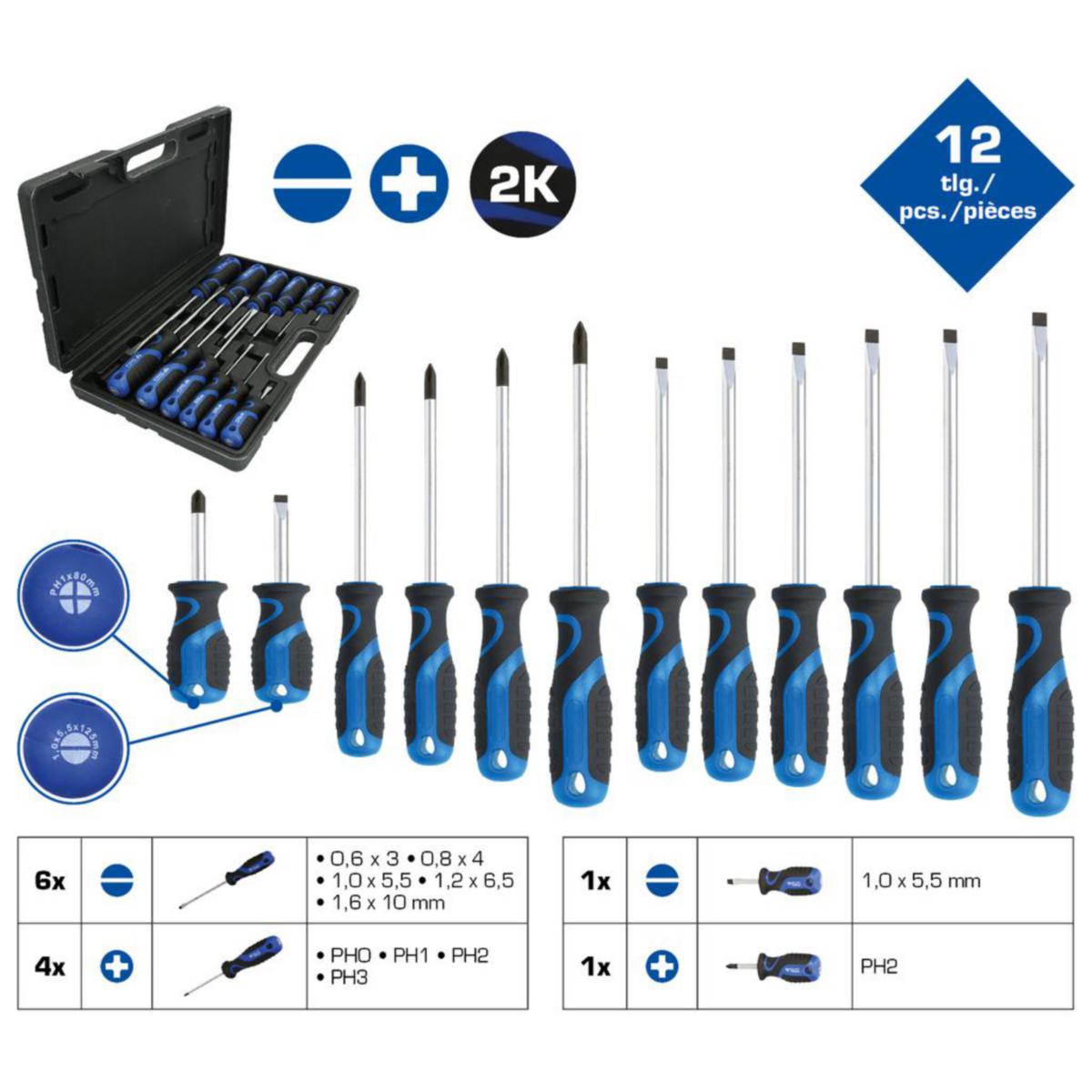 Ruuvitalttasarja KSTools 12osaa - RUUVITALTTASARJA 12 OSAA BRILLIANT TOOLS BT033012