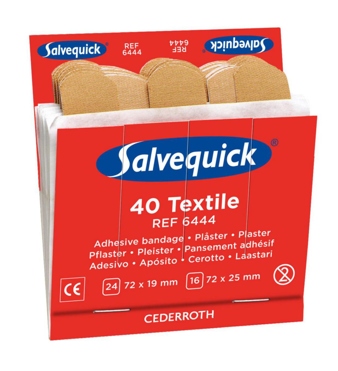 Kangaslaastari Salvequick 6444 - KANGASLAASTARI 6X40 KPL CEDERROTH 6444