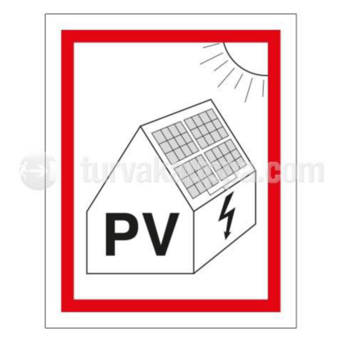 Merkintätarra ja kilpi Aurinkosähköjärjestelmä ST - MERKINTÄTARRA ST AURINKOSÄHKÖJÄRJ. 80X100TA