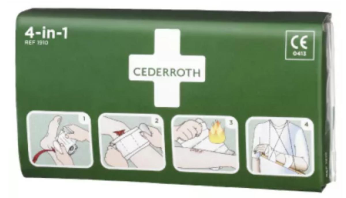Ensiapuside Cederroth 4-in-1 1910 - ENSIAPUSIDE ISO 4-IN-1 CEDERROTH 1910