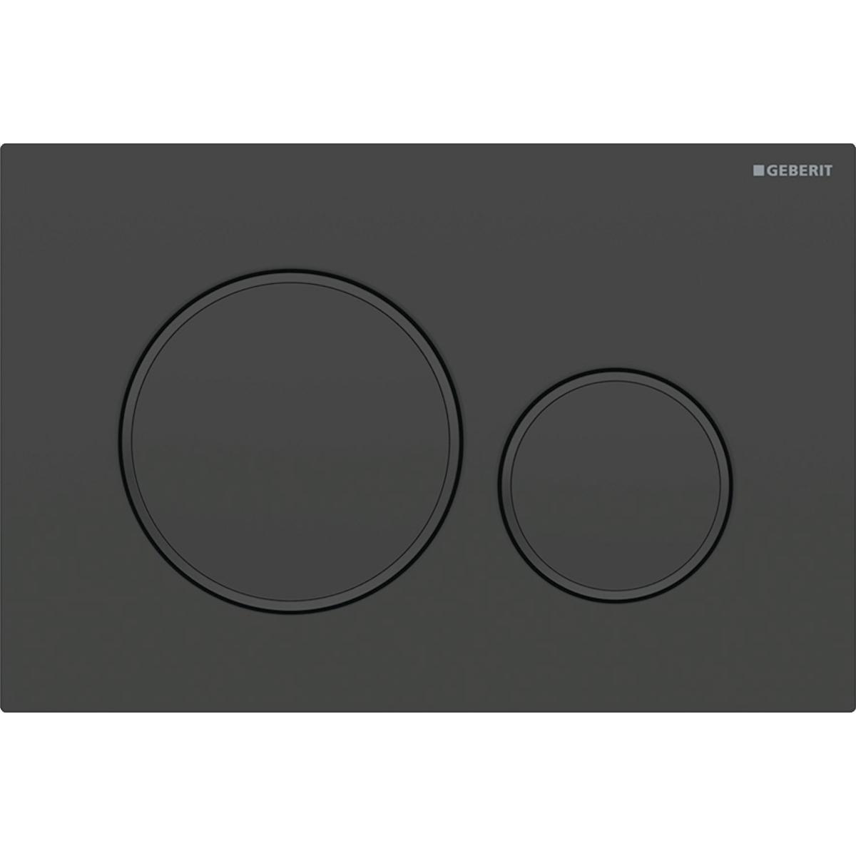 Huuhtelupainike Geberit Sigma 20 Round - HUUHTELUPAINIKE SIGMA20 2-H ROUND MATTAMUSTA/MUSTA
