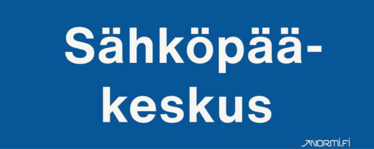 Merkintäkilpi Normiopaste - MERKINTÄKILPI NORMIOPASTE SÄHKÖPÄÄKESKUS