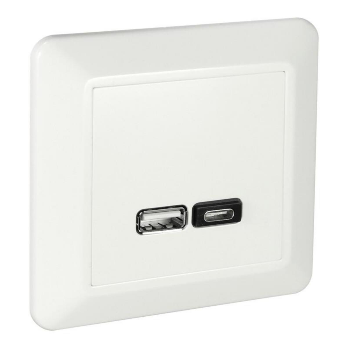 Telerasia ELKO RS16 - TELERASIA ELKO RS16 USB-A+USB-C 2.4A VAL SUORA