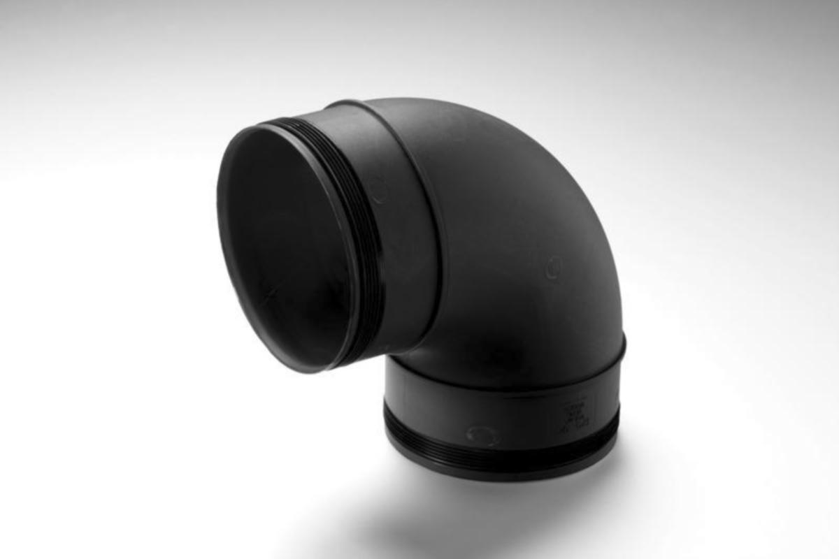 Käyrä Uponor muovia 90°, 100 - 200mm - KULMAYHDE MUOVIA UPONOR 100X90