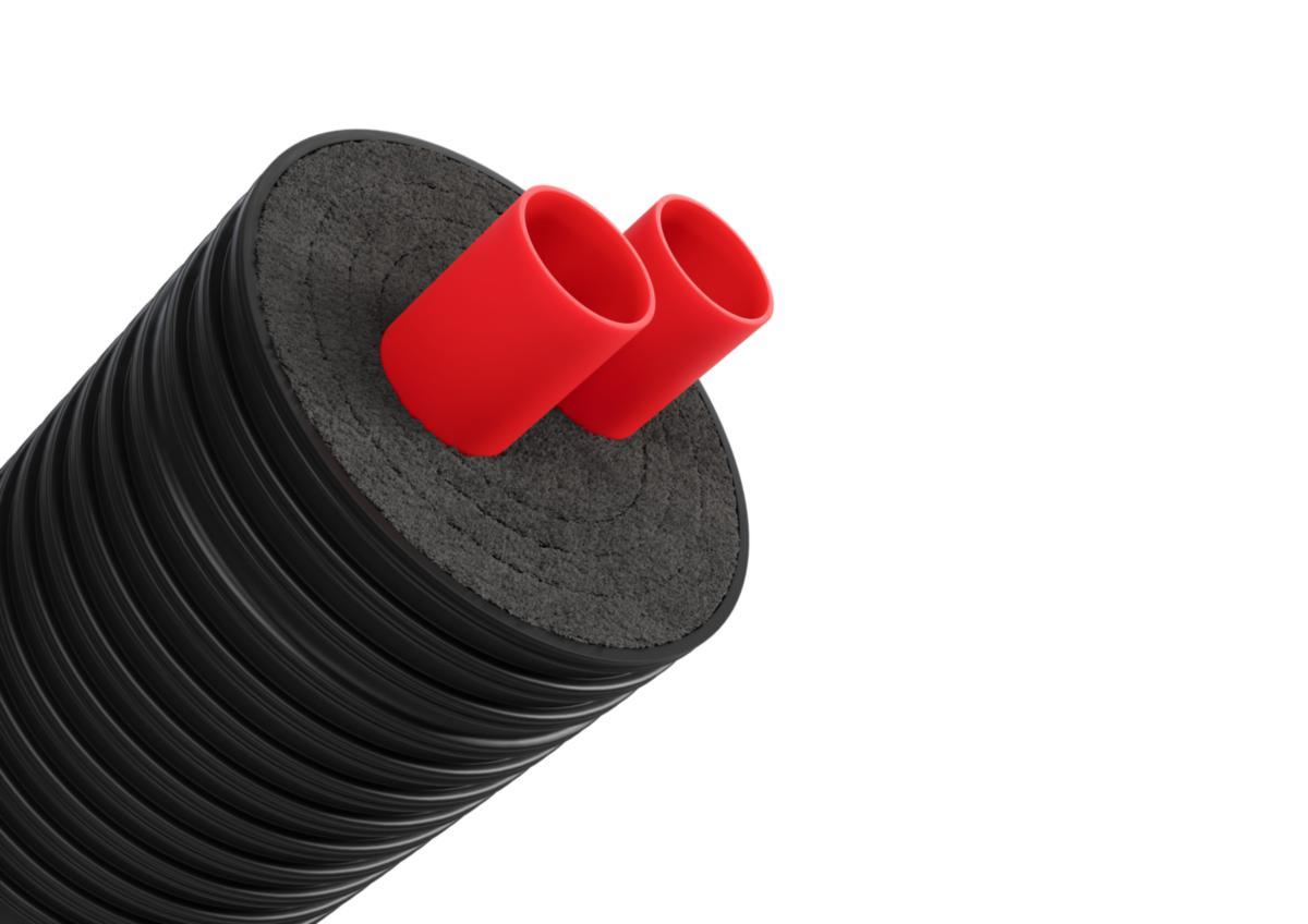 Lämpöjohtoputkielementti Flextra HEAT - LÄMPÖJOHTOPUTKIELEMENTTI FLEXTRA HEAT 2X25/140