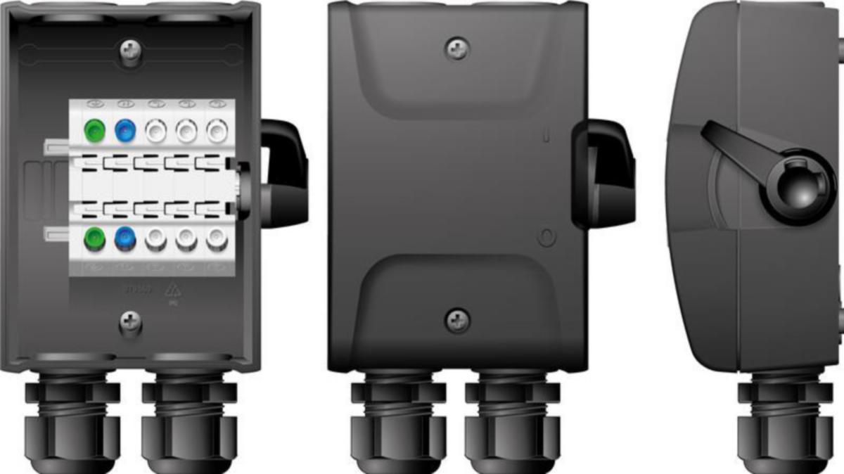 Turvakytkin vipu Norwesco SAQ Musta - TURVAKYTKIN VIPU SAQ 225 S 2x25A 500V 11kW IP65