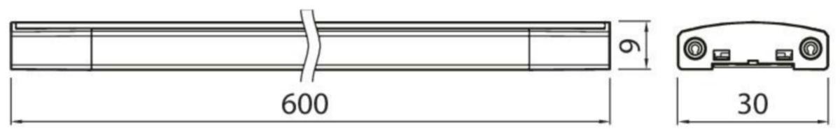 Valoprofiili/-nauha Airam Linear - VALOPROFIILI/-NAUHA LINEAR 600 IP21 9W/830 850LM PCO
