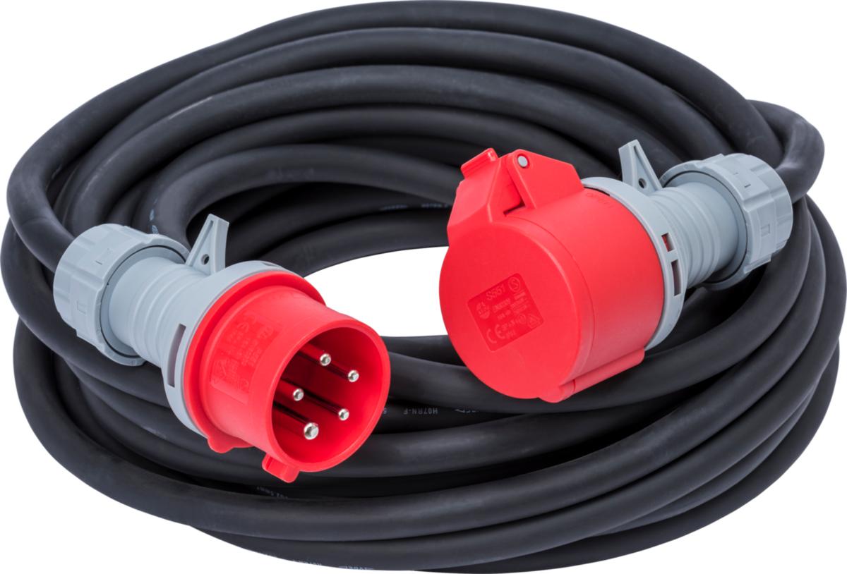 Jatkojohto, 3-vaihe, vaiheenkääntäjällä, 400 V, 16 A - JATKOJOHTO 3-VAIHE 16A 10M VAIHEENKÄÄNTÄJÄLLÄ 5G2.5