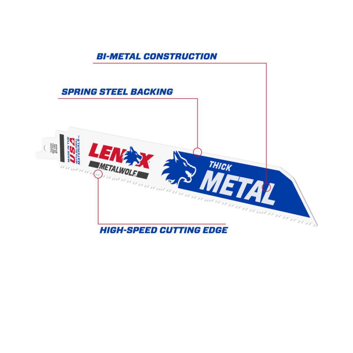 Puukkosahanterä Lenox Lazer™ bimetalli - PUUKKOSAHANTERÄ BIM LAZER LENOX 229X25X1.1 10TPI 25KPL