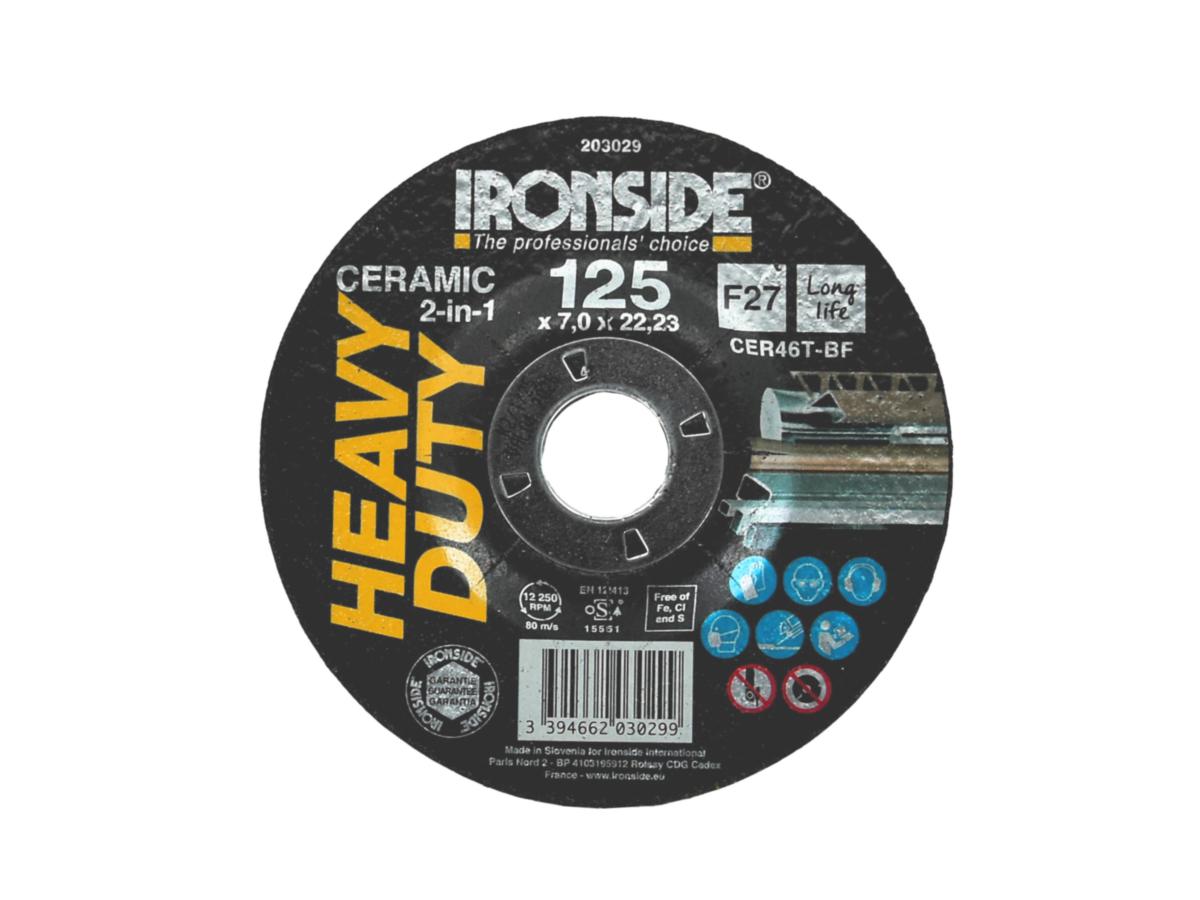 Hiomalaikka Ironside F27 keraaminen - HIOMALAIKKA 2IN1 125X7MM IRONSIDE CERA 203029