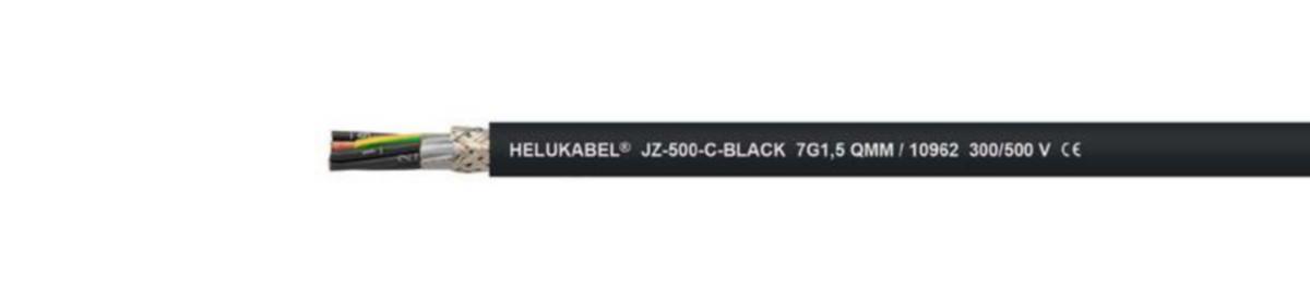 Ohjauskaapeli Helukabel JZ-500-C musta - OHJAUSKAAPELI HELUKABEL JZ-500-C MUSTA 7G1,5 10962