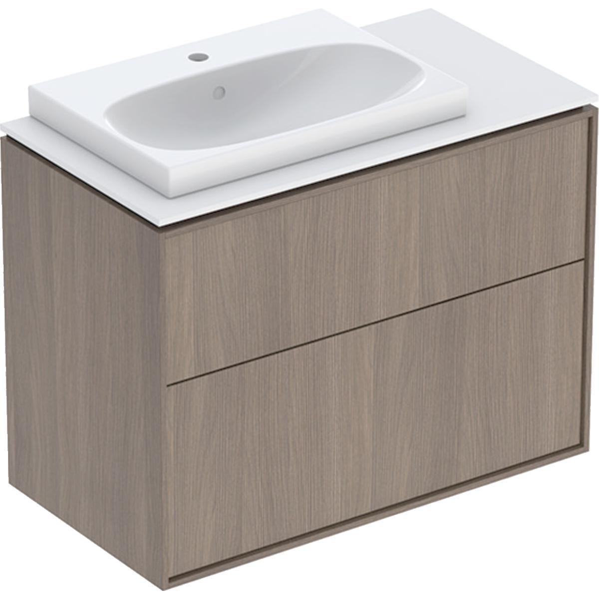 Allaskaappipaketti IDO Sense Art, allastasolla, kahdella laatikolla - ALLASKAAPPIPAKETTI IDO SENSE ART 888X474X694MM, PÄHKI