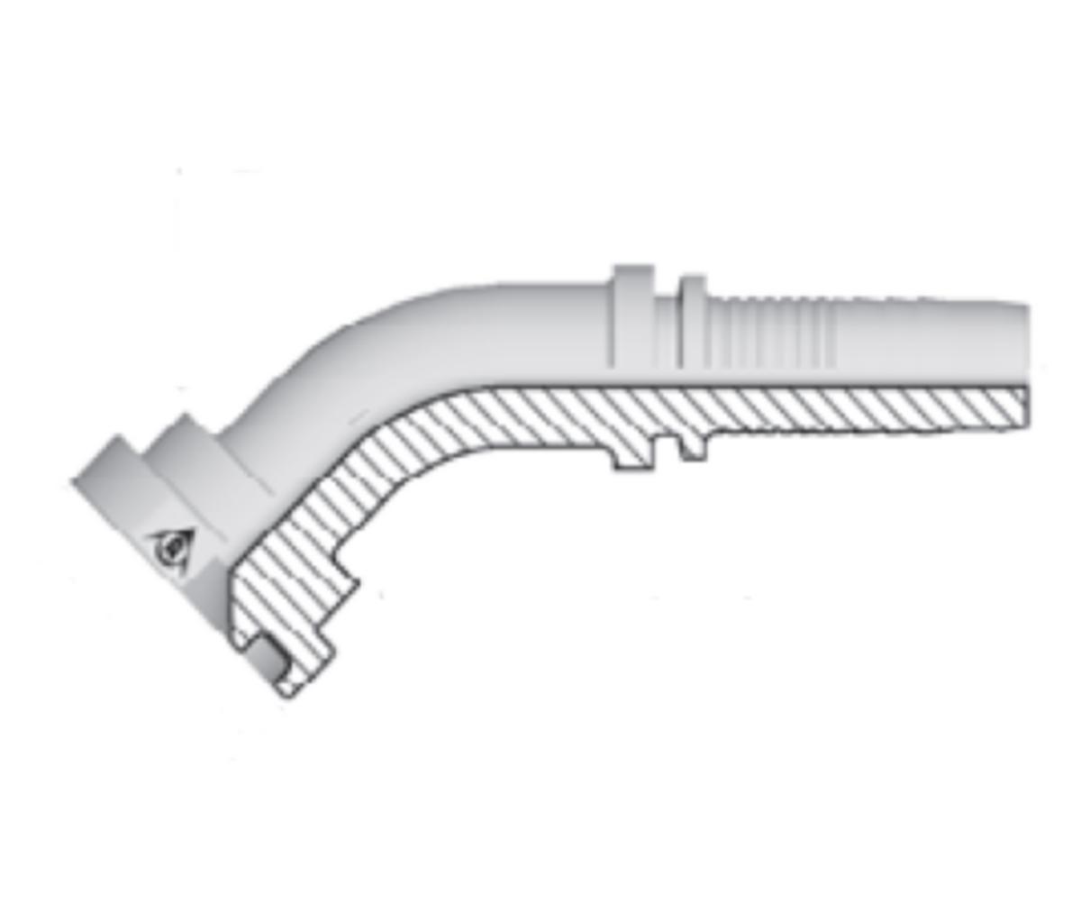 Laippaliitin Dunlop Hiflex 45ast SAE 3000 PSI-J518/61 - SFL 45 - LETKULIITIN LAIPAL DH 500680-08-08 SAE-3000-45