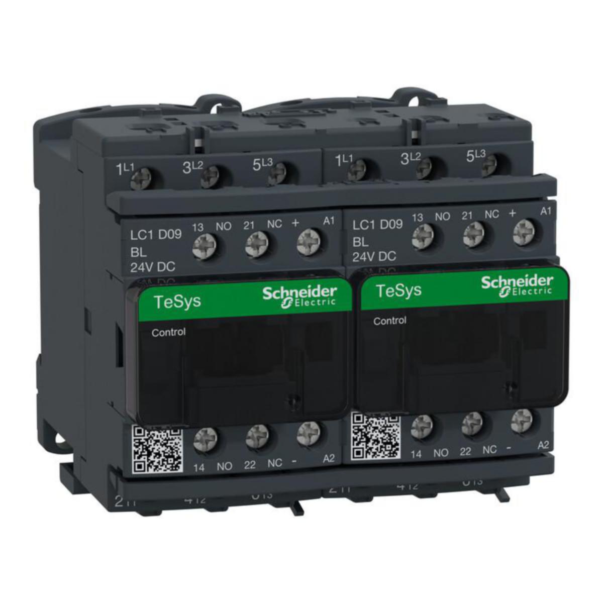 Kontaktori Schneider Electric TeSys - SUUNNANVAIHTOKONTAKTORI TESYS LC2D09BLV 9A 3S 2S+2A 24V DC