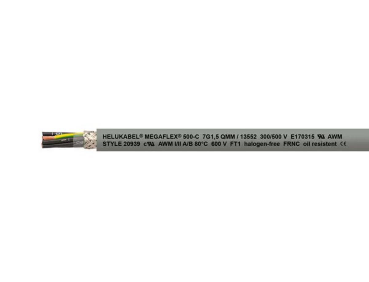Ohjauskaapeli Helukabel Megaflex® 500-C - OHJAUSKAAPELI HELUKABEL MEGAFLEX 500-C UL/CSA 3G1,5