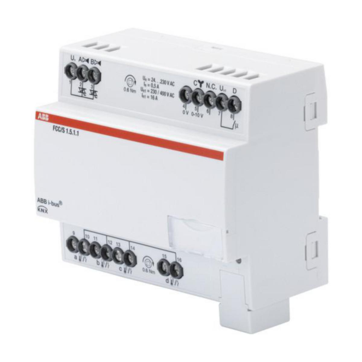 Puhallinkonvektorisäädin KNX ABB FCC/S1.5.1.1 - LÄHTÖYKSIKKÖ LÄMMITIN KNX ABB 0-10V. 2X0.5A