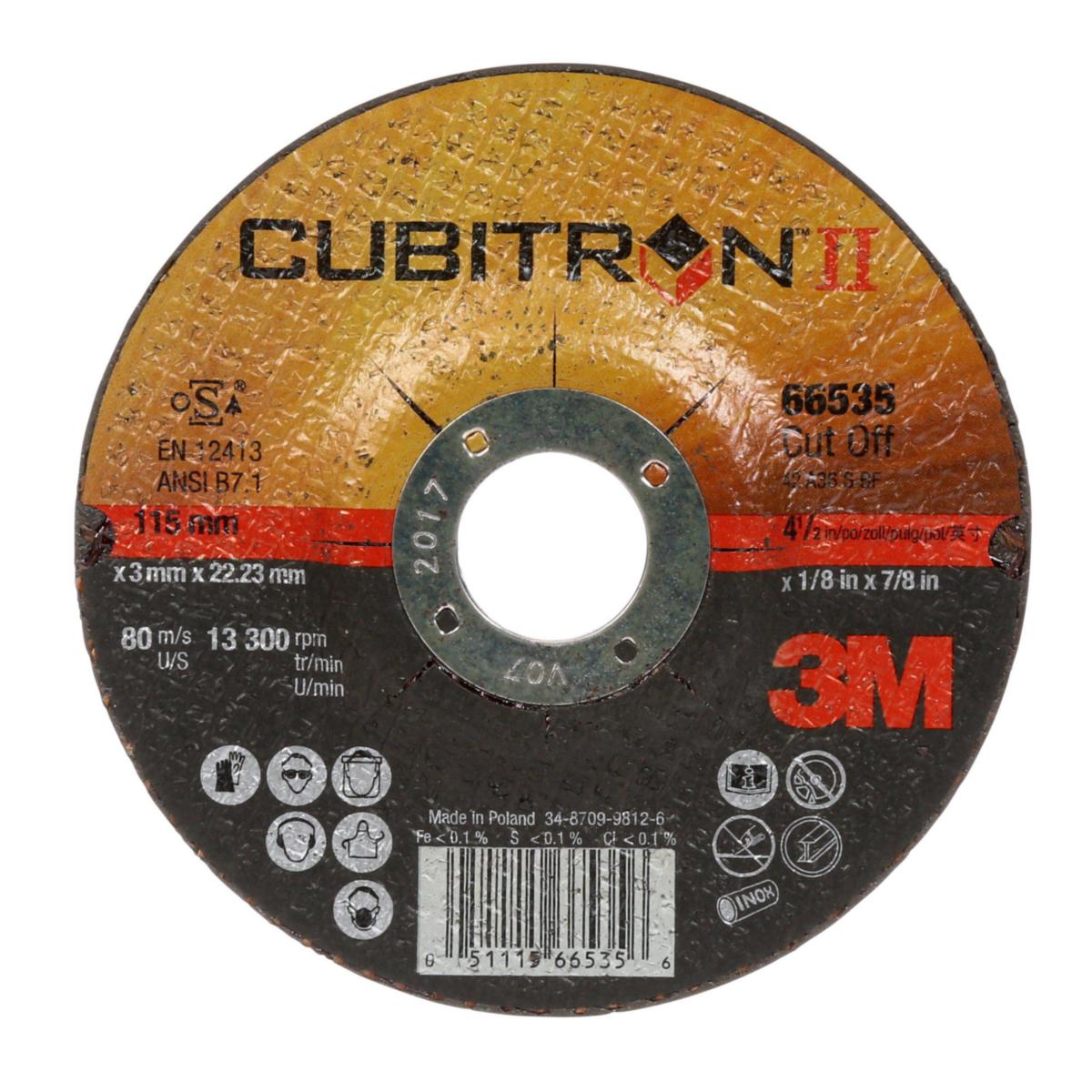 Katkaisulaikka 3M™ Cubitron™ II - KATKAISULAIKKA T41 SUORA 180X1.6MM 3M 65456 CUBITRON II
