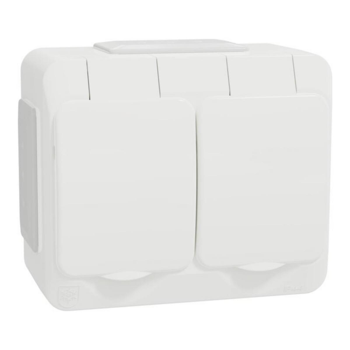 Pistorasia Schneider Electric Artic pinta-asennettava IP44 – Kuluttajapakkaus (DIY) - PISTORASIA ARTIC 2-OS MAADOITETTU VAL IP44 1KPL