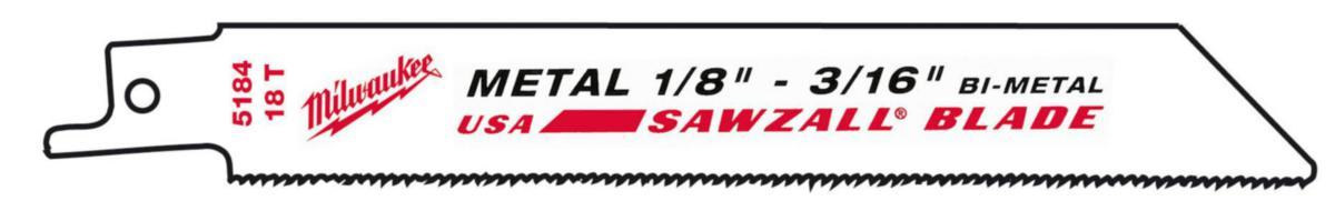 Puukkosahanterä Milwaukee Thin Kerf, metalli - PUUKKOSAHANT 150/18TPI 50P MILWAUKEE 48016184
