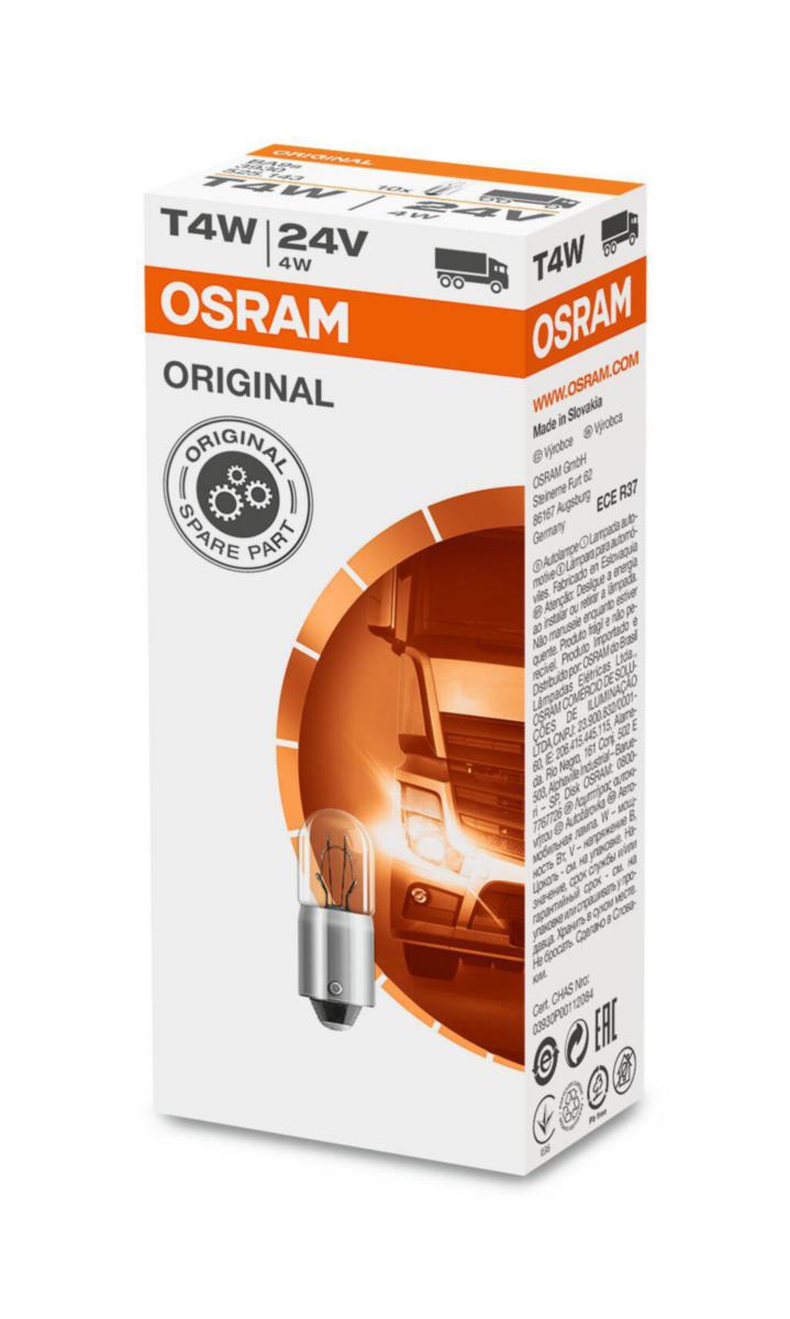 Merkkivalolamppu Osram - AUTOLAMPPU OSRAM T4W 4W 24V ORIGINAL